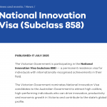 【NIV】维州公布NIV提名要求，有维州政府机构推荐是关键！